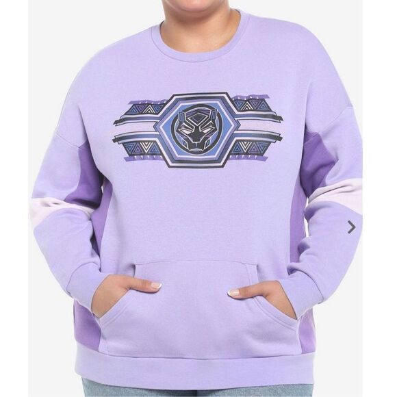 Her Universe Marvel Black Panther: Wakanda Forever Color-Block Sweatshirt Plus S - Picture 1 of 8